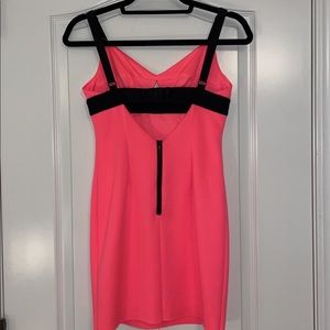 A bright pink Milly dress.